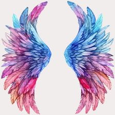 colorful wings clipart