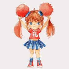 cute cheerleading clipart