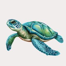 Sea Turtle Watercolor Clipart