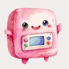 cute pink blob clipart