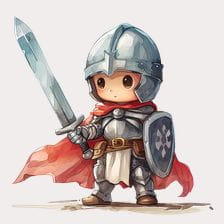Cute Knight Cartoon Clipart