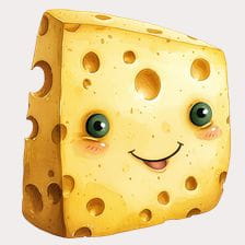 smiling cheese clipart