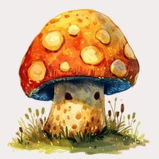 cute mushroom clipart