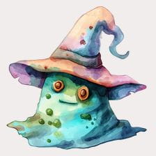 Cute Watercolor Wizard Clipart