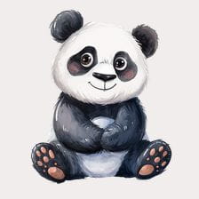 cute cartoon panda clipart