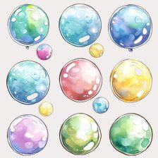 watercolor clipart bubbles