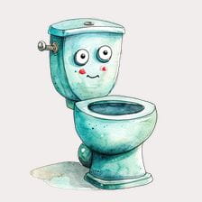 kawaii toilet clipart
