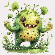 cute plant monster clipart