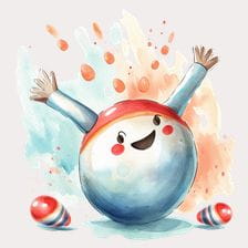 Happy Rolling Ball Clipart