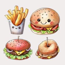 Kawaii Food clipart