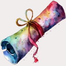 watercolor certificate clipart