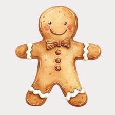 Gingerbread Man Christmas Clipart