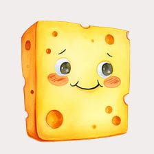 Cute Smiling Cheese Clipart