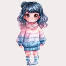 sweater girl clipart