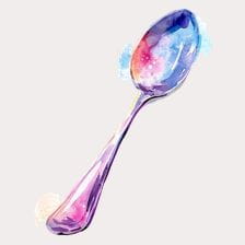 Purple spoon clipart