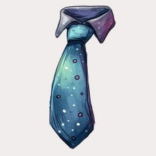 Mens Blue Polka Dot Necktie Clipart
