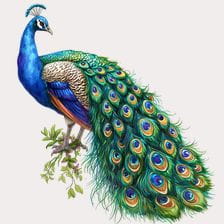 artistic peacock clipart