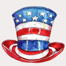 patriotic hat clipart