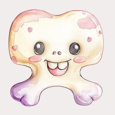 kawaii bone clipart