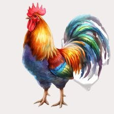 watercolor rooster clipart