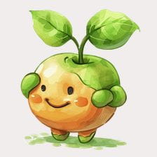 kawaii apple clipart