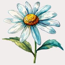 Blue daisy clipart