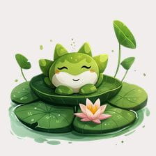 frog lily pad clipart
