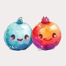 watercolor ornaments clipart