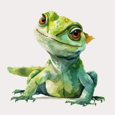 watercolor lizard clipart