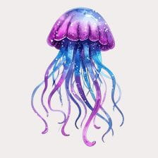 watercolor jelly fish clipart
