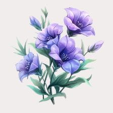 Purple flowers clipart