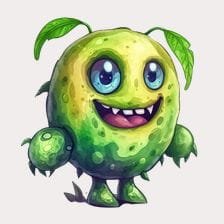 Cute Green Monster Clipart