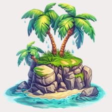 Tropical Island Cliparts 