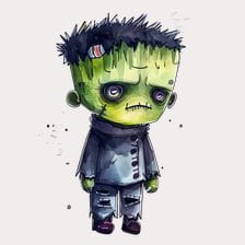 Cute Frankenstein Monster Clipart