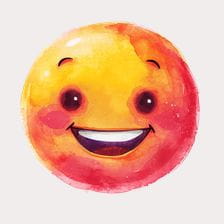 watercolor smiley face clipart