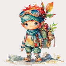 Cute Elf Boy Cartoon Character Clipart