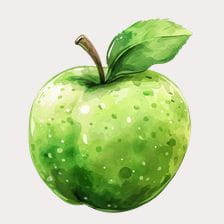 Green apple clipart