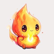 Cute Fire Spirit Clipart