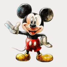 Watercolor Mickey Mouse Clipart