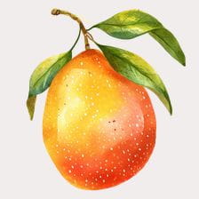 watercolor mango clipart