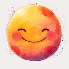Smiling Planet Clipart