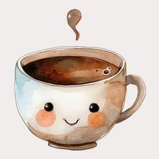 kawaii coffee clipart