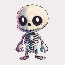 cartoon skeleton clipart