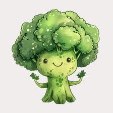 kawaii broccoli clipart