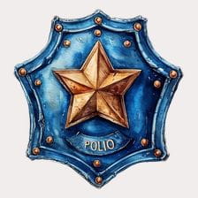 watercolor police badge clipart