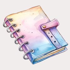 watercolor agenda clipart