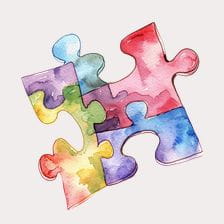 Colorful Puzzle Piece Clipart