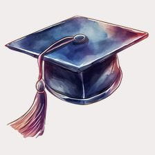 realistic graduation cap clipart