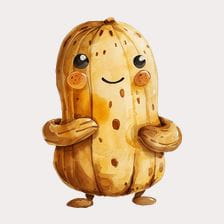 kawaii peanut clipart