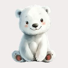 cute polar bear clipart